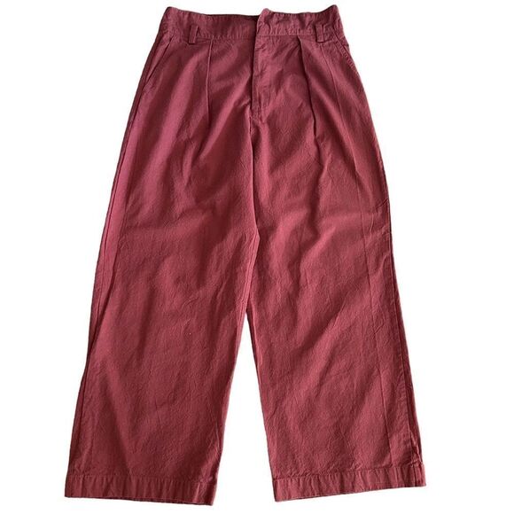 Free People FP One | Imogen Wide Leg Crop Pants in Raspberry, Size 14 - Picture 7 of 9